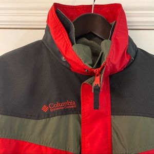 COLUMBIA SPORTSWEAR BOULDER RIDGE MEN'S Red and Black JACKET XL